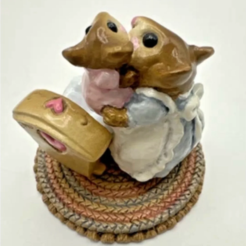 Wee Forest Folk BEDDY-BYE MOUSEY w/Box M-069 Pink Baby 1982 Annette Petersen WFF